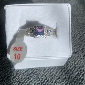 Bomb Party Lab Created Blue Purple BiColor Tourmaline .925 Solid Sterling Silver